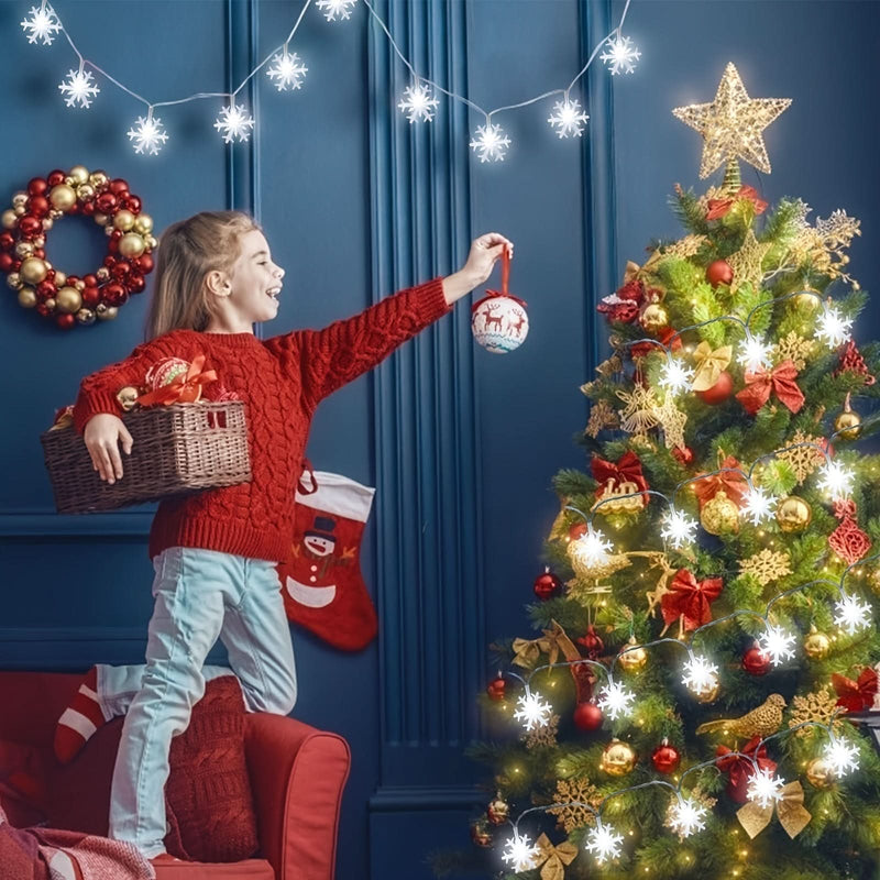 Cortina de Luzes LED Floco de Neve – 3 Metros